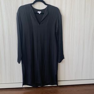 Vince 100% silk black tunic dress